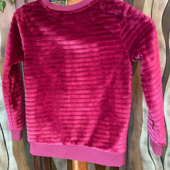 NWT Cat & Jack Burgundy Long Sleeve Ribbed Girls Top, size M 7/8 - Picture 5 of 5